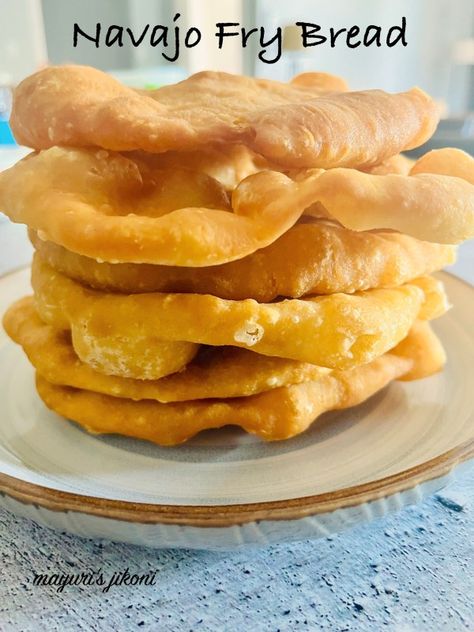 NAVAJO FRY BREAD & VEGETARIAN INDIAN TACO - Mayuri's Jikoni Indian Fried Bread Recipe, Indian Taco, Navajo Fry Bread, Fry Bread Tacos, Fry Bread Recipe, Fried Bread Recipe, Indian Tacos, Easy Bread Recipe, Venison Steak