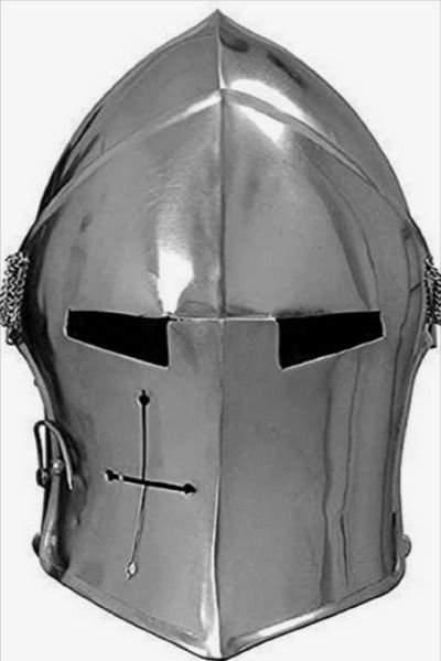 Medieval Barbuta Helmet Knights Templar Crusader Armour Helmet (Steel)

This Helmet is made from High quality 18 Gauge Mild steel

Circumference: 26 inches (Approx.)

Inner Diameter: Front to back 9 inches (Approx.)

Ear to Ear: 8 inches (Approx.)

Material: solid steel

Theme: Medieval

Size: standard size, fits almost all adults Barbuta Helmet, Barbute Helmet, Templar Helmet, Knights Armor, Armour Helmet, Crusader Helmet, Viking Battle, Helmet Armor, Crusader Knight