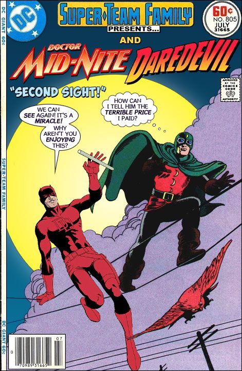 Super-Team Family: The Lost Issues!: Doctor Mid-Nite and Daredevil in "Second Sight!" Amazing Fantasy Spiderman, Spiderman Poster, Silver Age Comics, Superhero Poster, Steve Ditko, Comic Poster, Comic Book Superheroes, Comic Cover, Vintage Comic Books