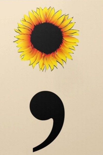 Sunflower And Semicolon Tattoo, Sunflower Drawings, Medical Microbiology, Tattoo Side, Survival Tattoo, Skull Rose Tattoos, Awareness Tattoo, Autumn Tattoo, Tattoos To Cover Scars