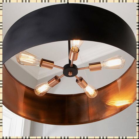 [PaidAd] Float Drum Chandelier - Shades Of Light #blackmodernchandelier Mens Office Light Fixture, Large Drum Chandelier, Modern Contemporary Lighting, Den Lighting Fixture, Dining Room Lighting Black, Moody Light Fixtures, Masculine Light Fixtures, Masculine Chandelier, Copper Pendant Light Kitchen