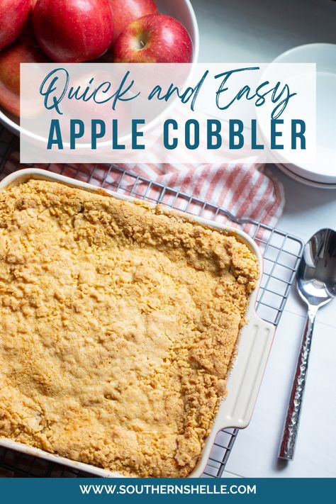 Whip up an irresistible apple cobbler with a golden cake mix topping. Perfect served warm with ice cream! 🍨🍏 #ComfortFood #applecobbler #cakemixerecipes #SimpleDesserts Apple Cobbler With Cake Mix Easy, Cobbler With Cake Mix Easy, Apple Pie Cobbler, Cobblers Recipes, Apple Cobbler Topping, Easy Apple Cobbler, Canned Apple Pie, Classic Fall Desserts, Bourbon Cake