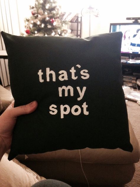 Sheldon (Big Bang Theory) inspired pillow for my Dad for Christmas. Acrylic paint stamped on fabric for lettering. Big Bang Theory Gifts, Missing You So Much, I Think Of You, Big Bang Theory, Big Bang, My Dad, Bigbang, Acrylic Paint, Diy Gifts