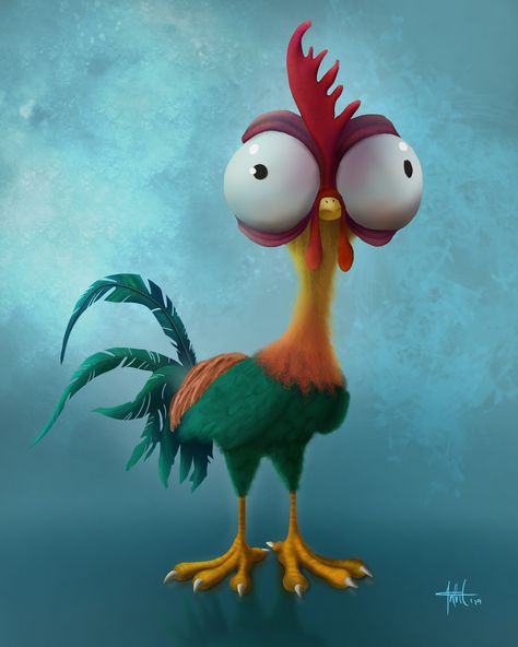 Hey Hey Moana, Moana Chicken, Heihei Moana, Don Pollo, Chicken Wallpaper, Chicken Painting, Chicken Art, Disney Moana, Funny Phone Wallpaper