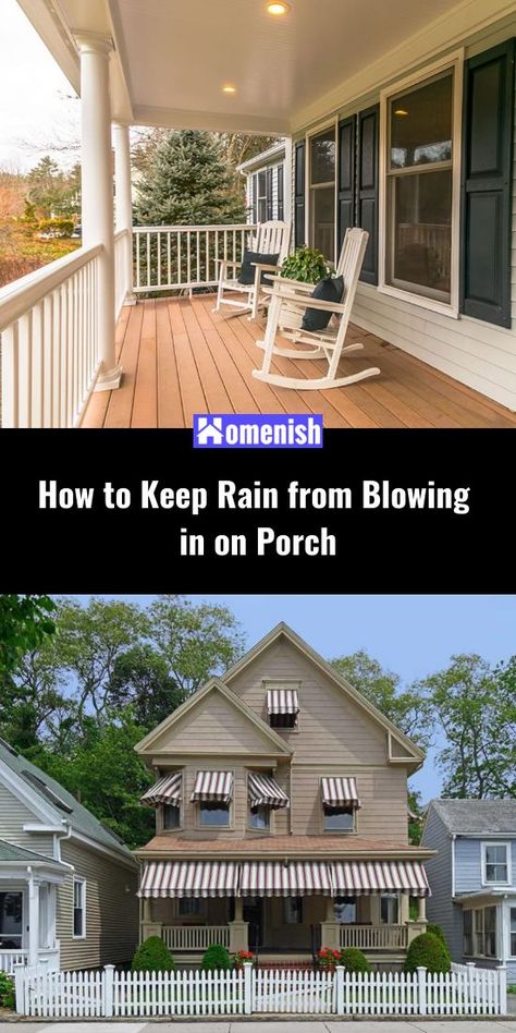 Your porch can be a place for relaxation but also a source of constant worry if it is not protected from rain blowing in. Luckily for you, there are other ways to protect your furnishing besides moving it inside the house every time it is about to rain. Porch Patio, Patio Ideas, Patio Deck, Porch Decorating, Awning, Pittsburgh, The House, Relaxation, Porch