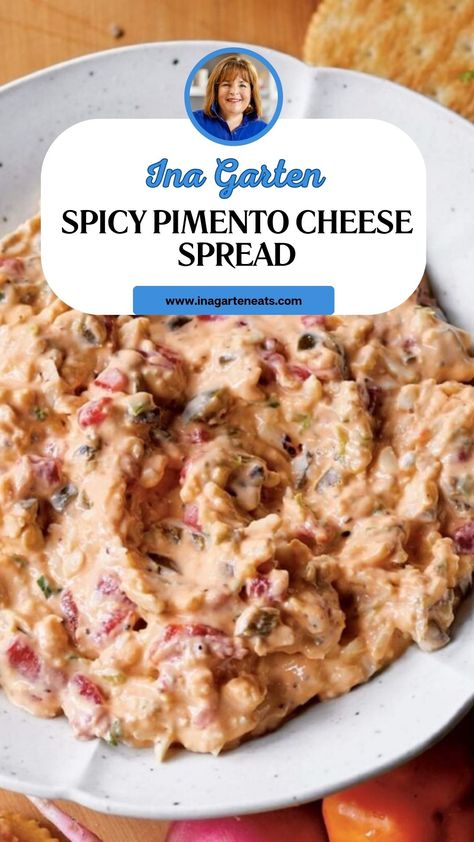 Ina Garten Spicy Pimento Cheese Spread Pepperjack Pimento Cheese, Ina Garten Pimento Cheese, Jalapeño Pimento Cheese Recipe, Honey Pepper Pimento Cheese, Newks Pimento Cheese, Jalapeno Pimento Cheese Recipe, Pimento Cheese Spread Recipe, Pimiento Cheese Recipe, Spicy Pimento Cheese