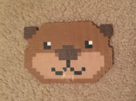 Otter Perler bead Pixel Art Otter, Appa Perler, Appa Perler Bead, Otter Pony Bead, Perler Bead Otter Pattern, Otter Perler Beads, Ferret Perler Beads, Christmas Perler Beads, Easy Perler Bead Patterns