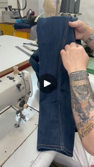 20K views · 3.3K reactions | Fastest and smartest way to narrow the jeans without losing the original sewing.
.
.
.
.
#fastest #way #smartest #tailor #nicefit #bestfit #jeans #pants #adjustment #alteration #mensfashion #womenswear #talent #professional #tailoring #thegreattailor #explore #besttailor #toronto #trendy #bestway #outfits #fashionstyle | The Great Tailor | thisisrules · Love on My Mind (Rules Remix) Sewing Alterations, Sewing Projects, Sewing Patterns, Women Wear, Couture, Sewing, Clothes