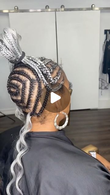 Gray Cornrows Black Women, Gray Twists Braids Black Women, Gray Hair Braids Black Women, Grey Braids Hairstyles, Gray Braids For Black Women, Silver Braids For Black Women, White Braids For Black Women, Gray Braids For Black Women Silver Hair, Salt And Pepper Braids Black Women