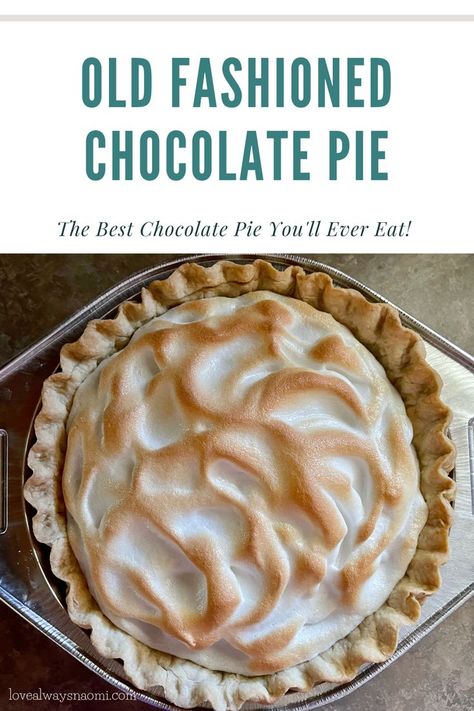 Old-fashioned chocolate pie Baked Chocolate Pie Recipe Old Fashioned, Cocoa Cream Pie, Old Fashioned Chocolate Pie With Meringue, Cooked Chocolate Pie, Chocolate Cream Pies Recipes, Chocolate Pie For One, Best Chocolate Pie Recipe Old Fashioned, Quick And Easy Chocolate Pie, Recipe For Chocolate Pie