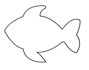 Printable Fish Pattern Template Fish Cut Outs, Printable Fish, Fish Printables, Fish Outline, ميدالية مفاتيح, Whale Coloring Pages, Deco Marine, Fish Template, Fish Coloring Page