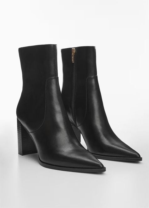 Black Leather Pointed Toe Ankle Boots, Chic Winter Shoes, Brown Pointed Toe Boots, 2024 Winter Shoes, Fall 2024 Boots, Fall Boots 2024, Fall Shoes 2024, Heel Ankle Boots Outfit, Pointed Boots Outfit