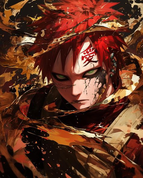 Gaara — Generated/created by @the.artful.ai with Midjourney Niji 6 — Inspired by the Anime series Naruto/Naruto Shippuden/Boruto: Naruto - The Next Generations — DM for commission, get my wallpapers in my digital shop, link in bio — #ai #aiart #midjourney #naruto #gaara #anime Naruto Painting, Fan Art Anime, Best Naruto Wallpapers, Anime Picture Hd, Naruto Tattoo, Naruto Gaara, Naruto Uzumaki Art, Anime Soul, Cool Anime Backgrounds