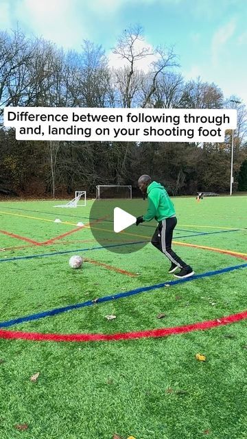 Edward Walugembe on Instagram: "Here I show the difference between regular follow through and following through so much that you land on your shooting foot. You’re more likely to generate more power when you follow through so much that you land on your kicking leg. There is a time for each technique and it’s helpful to be able to do both. ⚽️😀 Share/Tag someone that needs clarification on the two techniques. #soccer #football #soccerskills #soccertraining #soccerplayer #soccercoach #soccertips" Soccer Techniques, Soccer Tips, Soccer Coaching, Soccer Skills, Soccer Training, Soccer Football, Tag Someone, Soccer Players, The Two