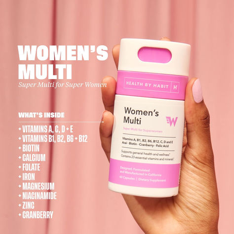 WOMEN'S MULTI: Support your health with 23 essential vitamins and minerals, all in one convenient capsule.* THE MULTIS: These Multivitamins are our multi-taskers. Much like you, they do way more than one thing at a time, with the essential vitamins and minerals you need to feel like your best self. Essential Vitamins And Minerals, Multi Vitamin, Women Supplements, Essential Vitamins, Vitamins For Women, Diet Supplements, Health Supplements, Multivitamin, Health Wellness