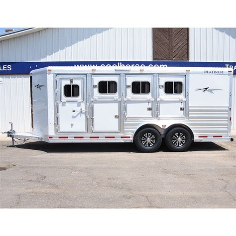 4 Horse Trailer, Bumper Pull Horse Trailer, Funny Horse Videos, Rv Lighting, Four Horses, Window Bars, Cat Whisperer, Clothes Rod, Rodeo Life