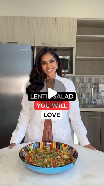 Jyoti Patel M.D. on Instagram: "This Heart Healthy Lentil Salad will change your relationship with lentils forever! It’s loaded with protein, fiber, vitamins and minerals, supporting a Mediterranean diet. Comment LENTILS below 👇🏼 and we will reply with the recipe! #healthysalad #yummysalad #healthyrecipes #hearthealthy #deliciousrecipes #foodprep #mealprep #lentil #lentilsoup" Mediterranean Lentil Salad, Lentil Salad Recipes, Lentil Salad, Mediterranean Diet, Lentil Soup, Healthy Salads, Heart Healthy, Vitamins And Minerals, Salad Bowls