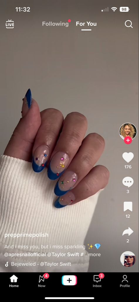 Taylor Swift Nail Ideas Midnights, Taylor Swift Nails Midnights, Midnights Nails Taylor Swift, Midnights Era Nails, Bejeweled Nails Taylor Swift, Midnights Nails Taylor, Nails Taylor Swift, Bejeweled Nails, Taylor Swift Nails