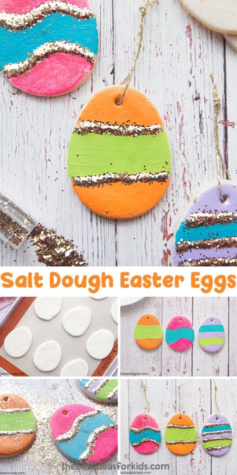 Salt Dough Easter, Easter Tree Diy, Easter Egg Craft, Easter Play, Egg Craft, Diy Tree Decor, Easter Crafts For Toddlers, Easter Tree Ornaments, Easter Crafts For Adults