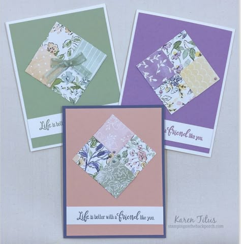 12x12 One Sheet Wonder Cards, One Sheet Wonder Cards 6x6, Stampin Up One Sheet Wonder 6x6, Multiple Cards From One Sheet, One Sheet Wonder 8 1/2 X 11, 6x6 One Sheet Wonder, Klompen Stampers, Easy Greeting Cards, Simple Card Designs