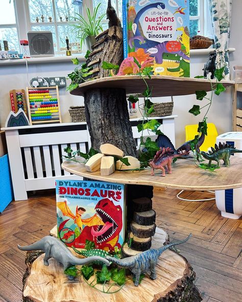 🦖🦕Ready for a roaring reading adventure! #eyfs #dinosaur #literacymatters #learningthroughplay #inspiretheirearlyyears #literacy #eyfsideas #childrensbooks #dino Dinosaur Reading Corner, Dinosaur Habitat, Dream Bookstore, Eyfs Nursery, Dinosaur Reading, Early Years Foundation Stage, Reading Adventure, Small World Play, Forest School