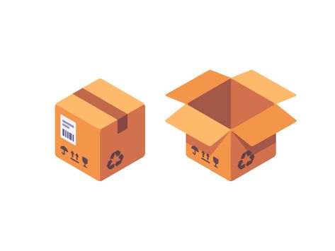 Parcel by Ivan Dubovik on Dribbble Ivan Dubovik, Box Animation, Box Illustration, Illustration Design Graphique, Box Vector, Isometric Drawing, Illustrator Inspiration, Bg Design, Procreate Ipad Art