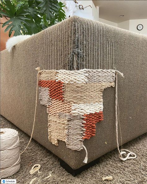 I think this is so clever - weaving over cat scratching! There is a video tutorial if you click through, check it out. How To Fix Cat Scratched Couch, Couch Mending, Cat Scratched Couch, Couch Repair, Diy Couch, Furniture Repair, Online Tutorials, Cat Scratching, Cotton Rope