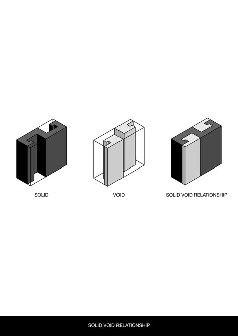 Solid and Void Diagram Solid And Void Architecture Model, Solid And Void Architecture Concept, Void Architecture Concept, Solid Void Architecture Model, Mass And Void Architecture, Interlock Architecture, Solid And Void Architecture, Solid Void Architecture, Bjarke Ingels Architecture