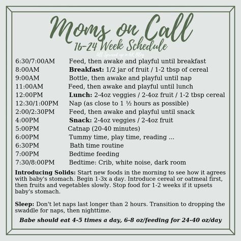 Moms On Call Schedule, Moms On Call, Newborn Schedule, Baby Routine, Week Schedule, Mom Schedule, Baby Information, Baby Schedule, Baby Sleep Schedule