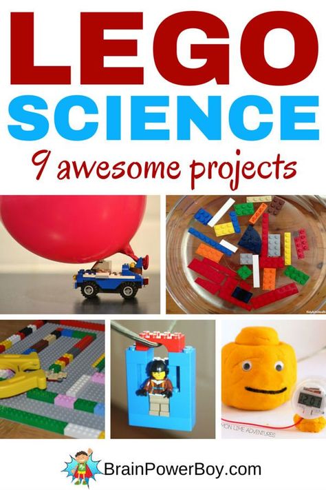 9 totally awesome LEGO Science Projects that get kids learning while they are having a ton of fun. LEGO bridge construction, magnet maze, zip line, flashlight and more. Magnet Maze, Lego Science, Lego Bridge, Lego Challenge, Lego Education, Bridge Construction, Lego Activities, Awesome Lego, Zip Line