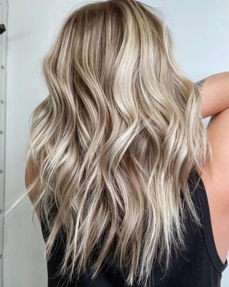 Long Layered Light Dirty Blonde Hair Light Dirty Blonde Hair, Blonde Balayage On Dirty Blonde Hair, Dirty Blonde Hair Ideas, A Layered Haircut, Blonde Hightlights, Dishwater Blonde, Ashy Blonde Balayage, Dirty Blonde Hair Color Ideas, Bayalage Blonde