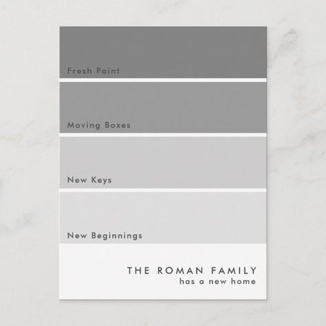 Fresh Paint Chip Moving Announcement Grey Postcard Bridesmaid Pallet, Grey Paint Living Room Ideas, Light Grey Wall Paint, Light Gray Walls, Grey Paint Living Room, Grey Kitchen Walls, Light Grey Paint Colors, Gray Paint Colors, Gray Painted Walls