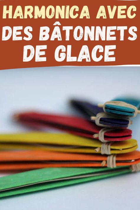 L'Art de Jouer et de Créer🎵 Explorez un monde de musique et de bricolage avec ces harmonicas DIY fabriqués à partir de bâtonnets de glace. Laissez libre cours à votre créativité ! #CréationMusicale #BricolageArtistique Art