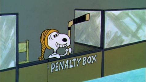 SNOOPY IN THE PENALTY BOX Snoopy Hockey, Paper Girls, Hockey Rules, Silly Rabbit, Hockey Season, Hockey Humor, Peanuts Cartoon, Snoopy Images, Hockey Baby