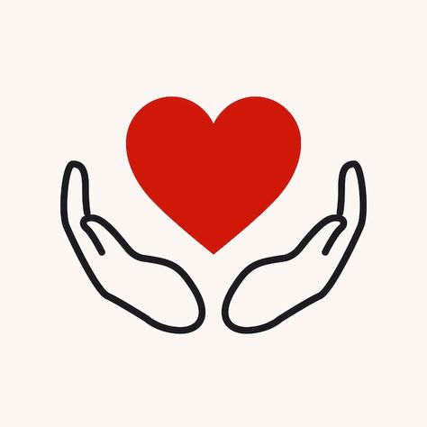 Charity logo, hands supporting heart ico... | Free Vector #Freepik #freevector #care-symbol #hand-logo #hand-care #logo-illustration Christmas Tree Sketch, Hand Hart, Charity Logo, Care Symbol, Photos Editing, Valentine's Day Illustration, Pink And White Background, Charity Logos, Logo Heart