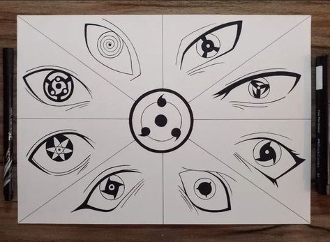 Anime Eyes Drawing Naruto, All Sharingan Eyes Drawing, Sharingan Eyes Drawing, Kakashi Drawing, Naruto Drawings Easy, Drawing Naruto, Sharingan Eyes, Kid Naruto, Naruto Eyes