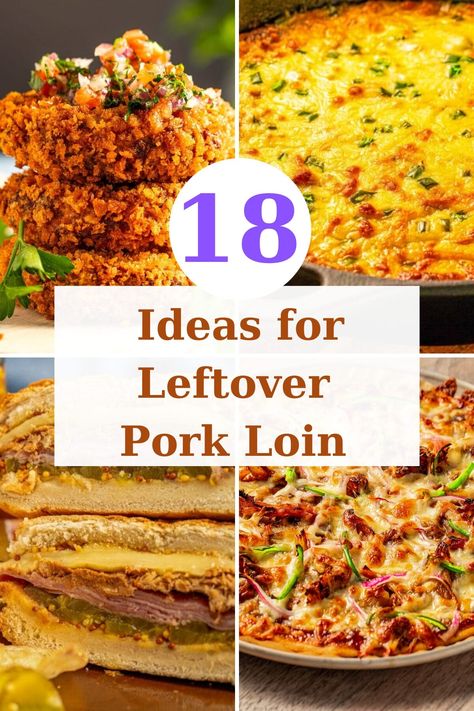 Leftover Pork Loin Recipes (18 Super Easy Recipes) Pork Loin Ideas, Leftover Pork Loin Recipes, Leftover Pork Recipes, Leftover Pork Tenderloin, Smoked Pork Recipes, Leftover Pork Chops, Leftover Pork Roast, Bbq Sandwiches, Easy Pork Tenderloin