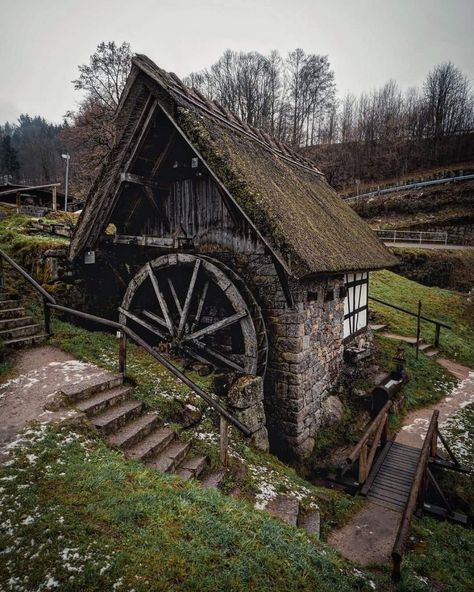 Japanese Farmhouse, Engraved Watches, Old Grist Mill, Cuckoo Clocks, Wooden Watches, Water Powers, Water Mill, Stone Cottage, Water Wheel