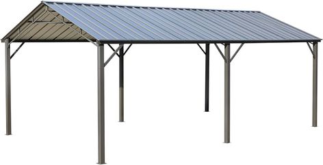 Carport Canopy, Metal Carports, Steel Roof, Canopy Shelter, Powder Coating, Lawn Garden, Powder Coated, Roof, Lawn