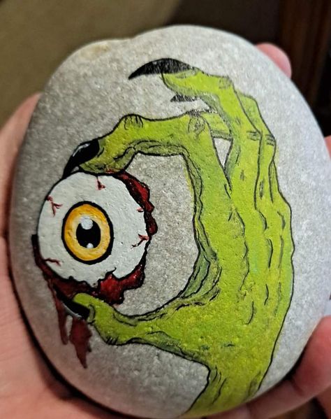 Halloween Stone Painting, Fall Rock, Garden Rock Art, Diy Rock Art, Halloween Pumpkins Painted, Halloween Rocks, Stone Art Painting, Painted Rocks Kids, Halloween Artwork