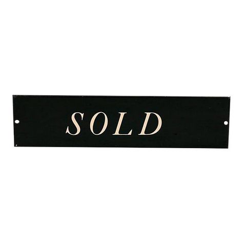 Vintage black and white old store stock one sided metal sign with screened "Sold". Holes for attaching. We have quantity on these if interested. Signs have light scratches and scuffs. #DecorInspiration #HomeIdeas #HouseGoals #HomeDecorating #DecorTips #HomeInspiration #InteriorDesign #HomeDecor #HomeStyle #InteriorInspo Out Of Stock Sign, Sold Sign Aesthetic, Sold Out Aesthetic, Sold Aesthetic, Whoop Whoop, Sold Out Sign, Sold Sign, 2023 Vision, Prayer Board