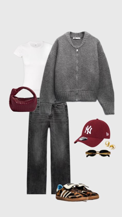 Bordeaux/Leo outfit for the fall 🐆💋 Minimalist Fall Outfit, Winter Fashion Outfits Casual, Europe Outfits, Uni Outfits, Casual Chic Outfit, Basic Outfits, Winter Fashion Outfits, Fall Winter Outfits, Modest Outfits