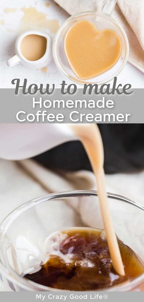 Homemade Coffee Creamer Recipe, Healthy Coffee Creamer, Dairy Free Coffee Creamer, Diy Coffee Creamer, Dairy Free Coffee, Vanilla Coffee Creamer, Homemade Coffee Creamer, Coffee Creamer Recipe, Creamer Recipe