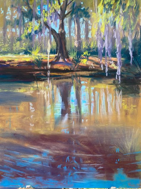 Painting Water Reflections Light On Water Painting, Water Reflections Art, Water Reflection Painting, Water Reflection Art, Reflection Artwork, Reflection Drawing, Calm Art, Reflection Painting, Ib Art