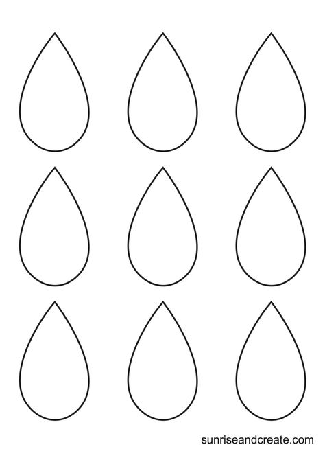 Free Printable Raindrop Templates Raindrop Template, Raindrop Ornament, Storybook Forest, Umbrella Template, Cute Coloring Page, Spring Classroom, Kids Work, Vbs 2024, Pinterest Crafts