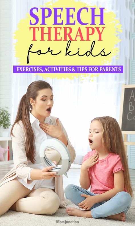 Speech Therapy For Kids: Exercises, Activities And Tips For Parents : These issues can be addressed through speech therapy. In this post, MomJunction tells you about speech therapy for children and shares some games and activities that you can take up at home. #kids #Activities #Exercises #Speechtherapy #children Kids Speech Therapy, Kids Exercise Activities, Therapy For Kids, Speech Therapy Activities Preschool, Toddler Speech, Play Therapy Techniques, Speech Therapy Games, Speech Delay, Exercise Activities