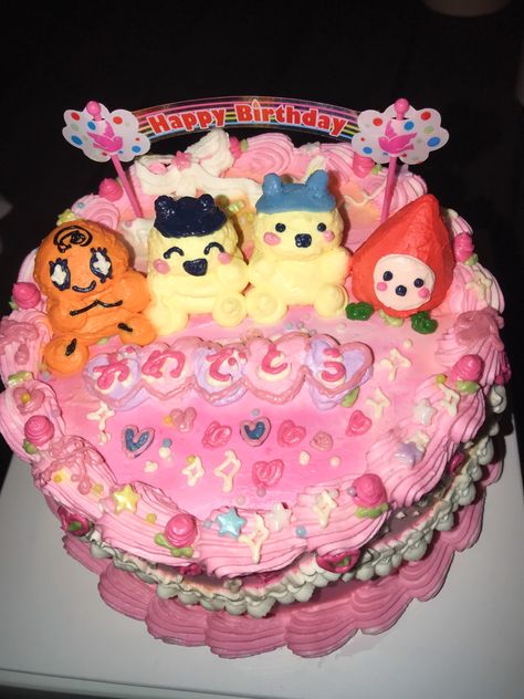 #tamagotchi #birthdaycakeideas #cakeideas Gloomy Bear Cake, Tamagotchi Aesthetic, Kawaii Tamagotchi, Birthday Core, Pastel Cake, Kawaii Birthday, 헬로키티 배경화면, Japanese Cake, Kawaii Dessert