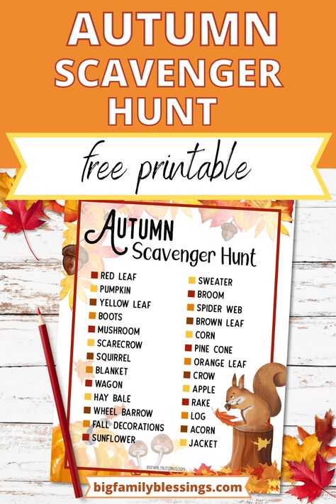 Fall Scavenger Hunt For Kids, Autumn Scavenger Hunt, Fall Scavenger Hunt, Scavenger Hunt Printable, Photo Scavenger Hunt, Scavenger Hunt For Kids, Autumn Activities For Kids, Fall Party, Fall Kids