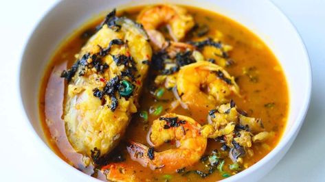 Nigerian Fisherman Soup Fisherman Soup, Shrimp Recipes For Dinner, Habanero Peppers, Cross River, Ready Meal, Soup Pot, Shrimp Recipes, Cooking Dinner, A Well