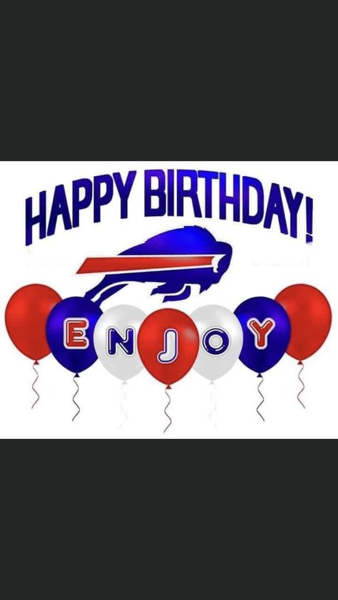 Buffalo Bills Birthday, Buffalo Bills Memes, Buffalo Bills Baby, Buffalo Bills Stuff, Sports Cookies, Happy Birthday Wishes Messages, 8 Birthday, Buffalo Bills Logo, Birthday Signs